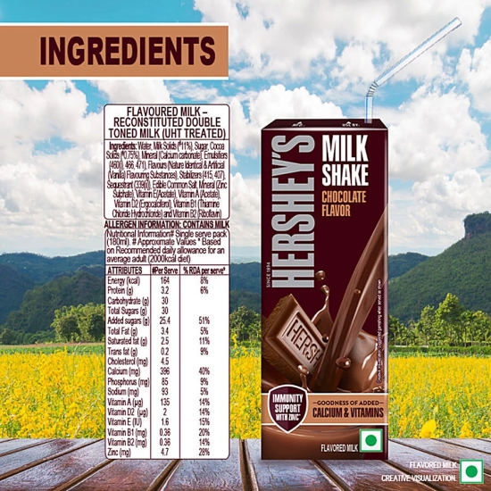 Hersheys Milkshake Chocolate, 200 Ml