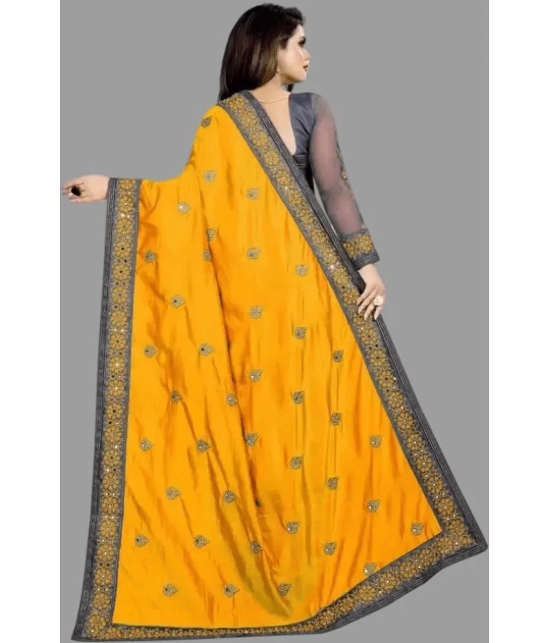 JULEE - Yellow Art Silk Saree With Blouse Piece ( Pack of 1 ) - Yellow