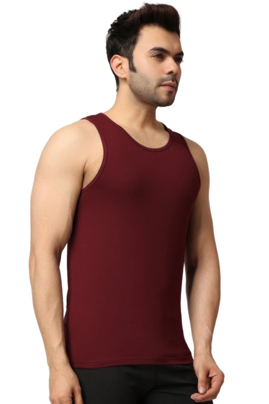 Mens Maroon Gym Vest Stringer And Tank Top-XXL / Maroon