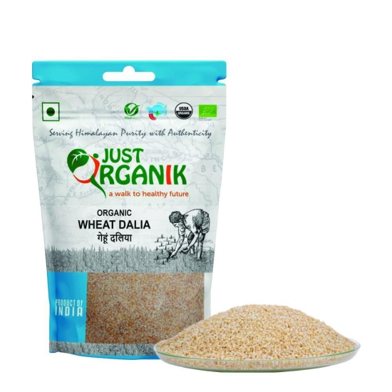 Just Organik Wheat Dalia 500gm, 100% Organic