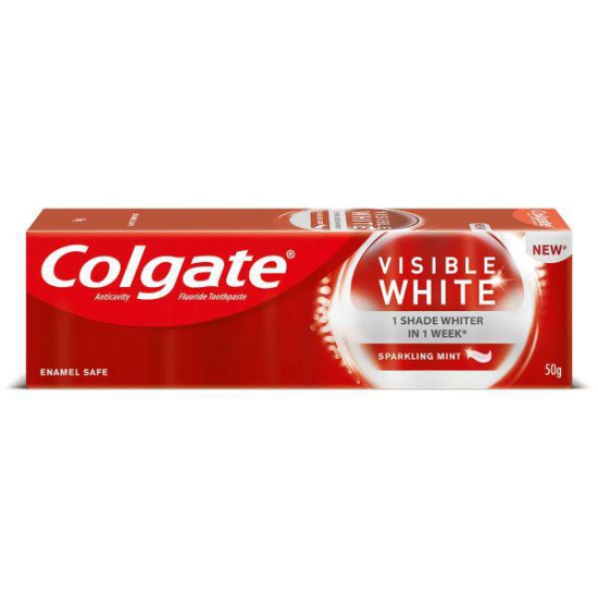 Colgate Visible Dazzling White Sparkling Mint Toothpaste 50 Gms