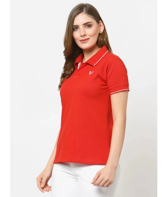 Uzarus - Red Cotton Blend Regular Fit Womens T-Shirt ( Pack of 1 ) - None