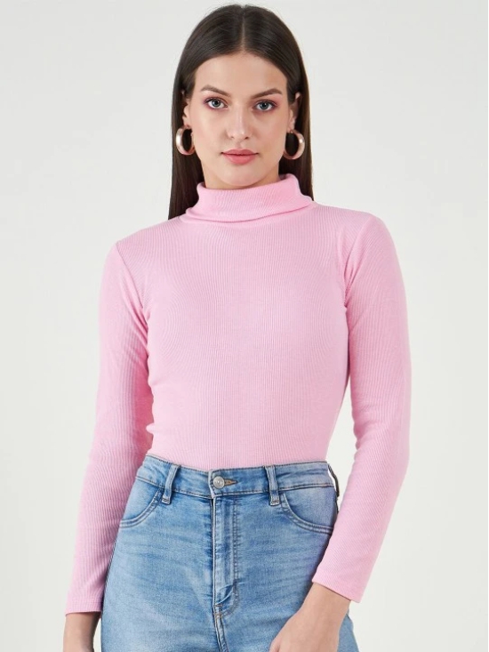 Long Sleeves Turtle Neck Cotton Fitted Top