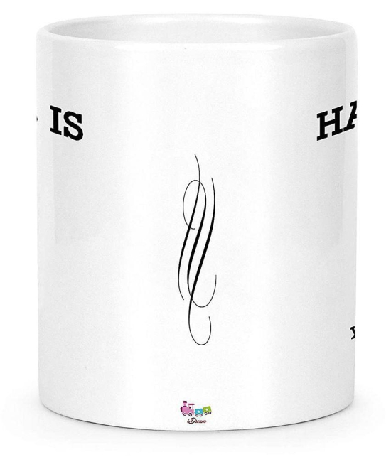 Idream Quote Printed Ceramic Coffee Mug 1 Pcs 330 mL - White