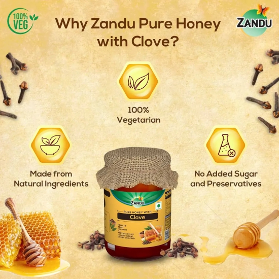 Pure Honey with Clove (650g)(Buy 1 Get 1)