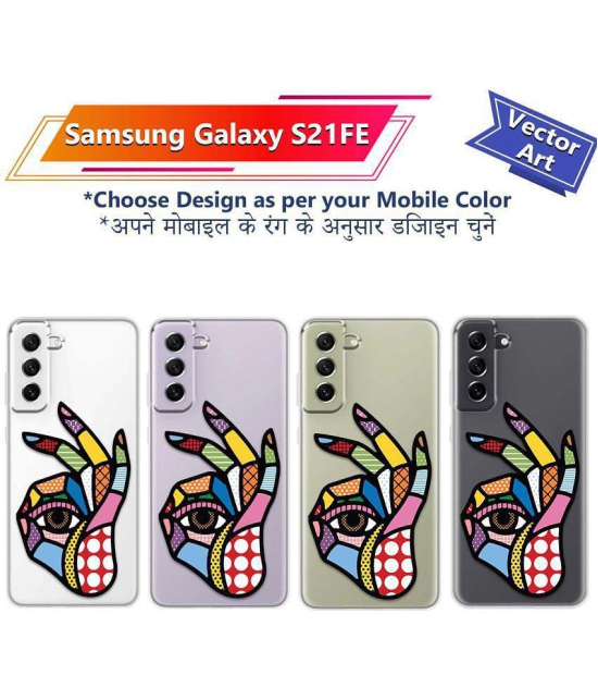 Fashionury Multicolor Printed Back Cover Silicon Compatible For Samsung Galaxy S21 FE ( Pack of 1 )