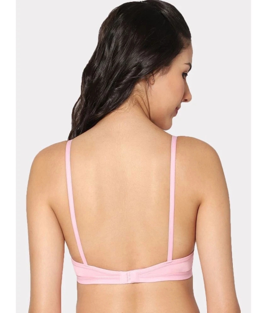 IN CARE LINGERIE - Pink Cotton Non Padded Womens Plunge Bra ( Pack of 1 ) - None