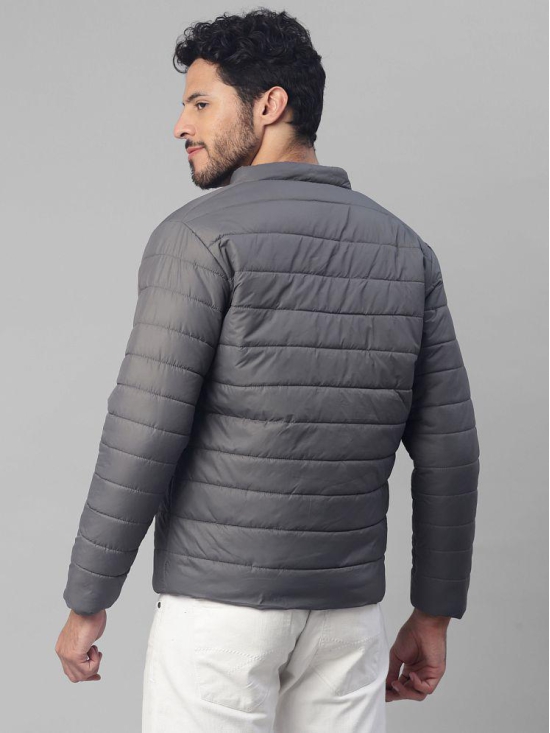 UrbanMark Men Regular Fit Men Quilted Jacket-Dark Grey - None