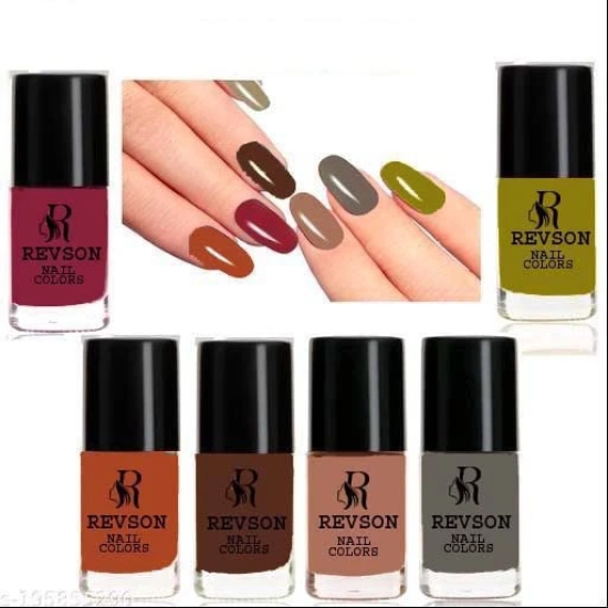 Revson 10ml Glossy Finish Nail Polish (R-011) | Long-Lasting, Fast Drying, Chip Resistant For Women (Pack of 4)