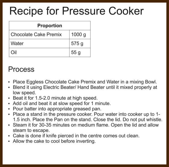 Chocolian Bakers Eggless Chocolate Cooker Cake Mix and Vanilla Cooker Cake Mix Powder | Instant Cake Mix Powder | 4 Step Cake Mix | Mix, Pour, Bake & Serve | Moist Cake | 150 Grams of Each