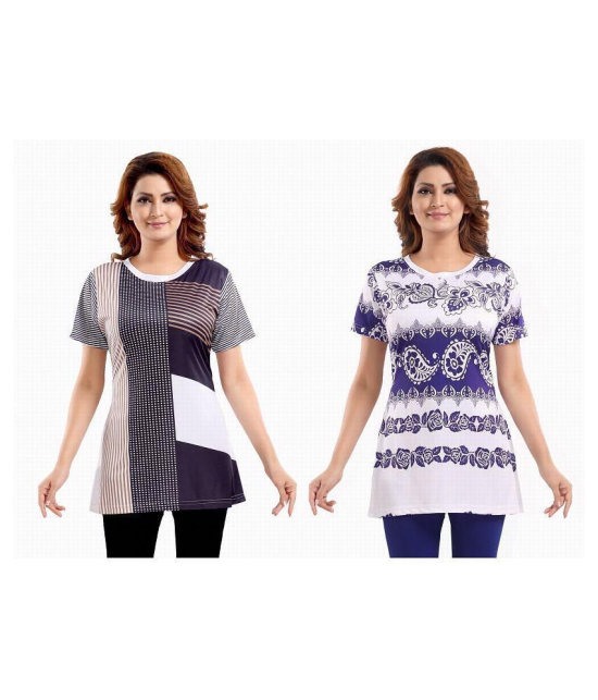 Meher Impex - Multicolor Polyester Women''s A-Line Top ( Pack of 2 ) - M