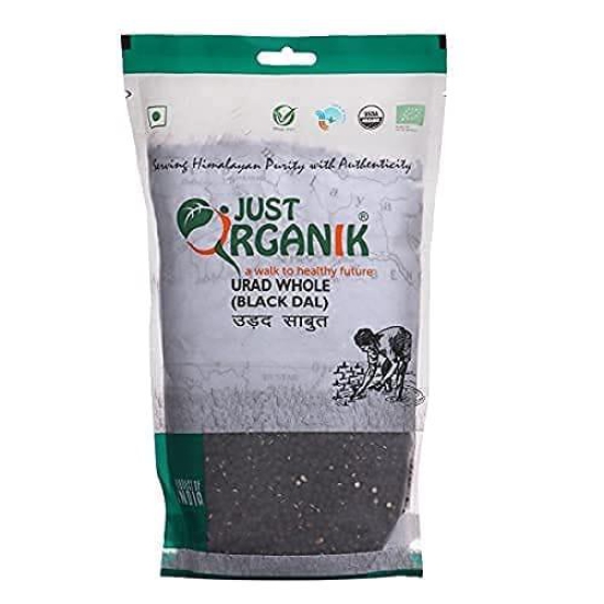 Just Organik Urad Whole (Black Dal) 2 Kg, (2 x 1 Kg), 100% Organic