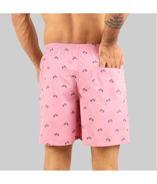 Supersquad Pack of 1 Cotton Mens Boxer- ( Pink ) - None