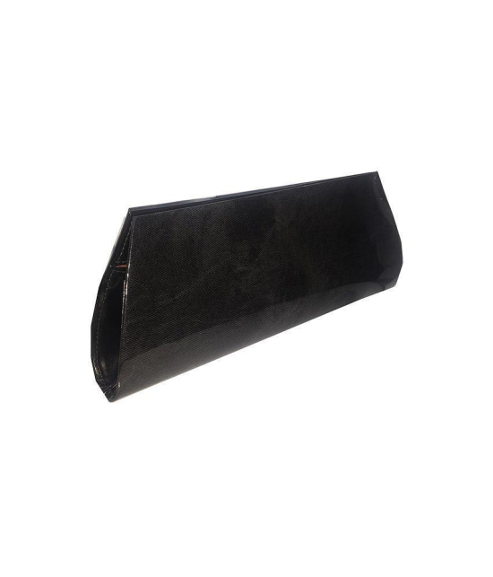 Apnav Black P.u. Magnit Button Fancy Clutch