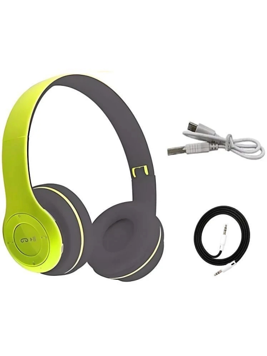 UGPro UGP-47 Dual Mode 3.5 mm Bluetooth Headphone Over Ear 6 Hours Playback Adjustable length IPX4(Splash & Sweat Proof) Green