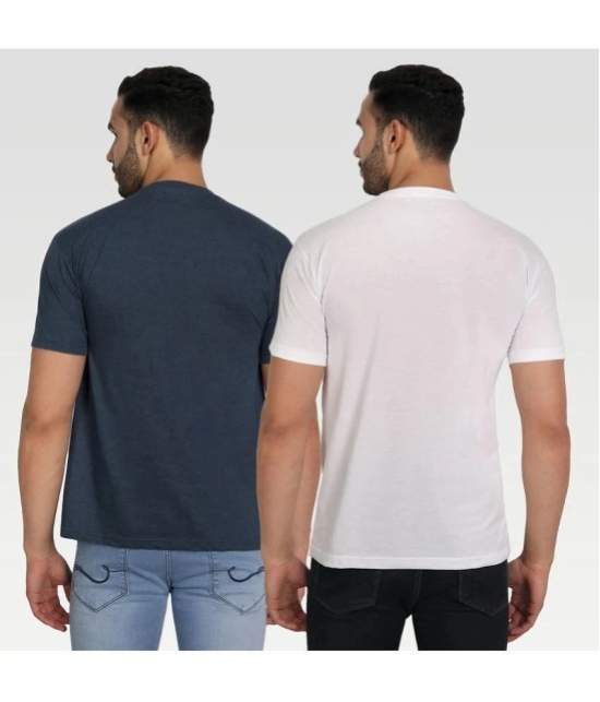 Zeffit Cotton Blend Regular Fit Printed Half Sleeves Mens T-Shirt - Multicolor ( Pack of 2 ) - None