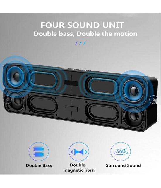 VEhop BINGO SoundBar 10 W Bluetooth Speaker Playback Time 12 hrs Bluetooth V 5.0 with 3D Bass,Aux,USB,SD card Slot Black - Black