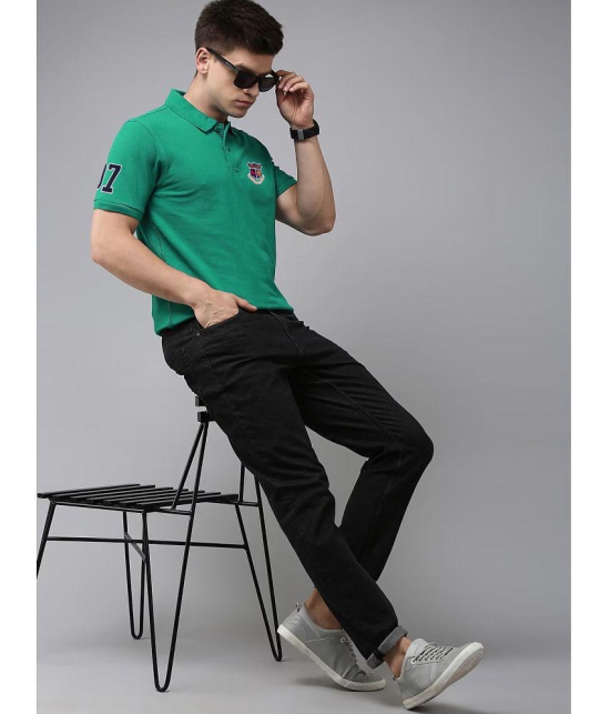 ADORATE - Green Cotton Blend Regular Fit Men's Polo T Shirt ( Pack of 1 ) - None