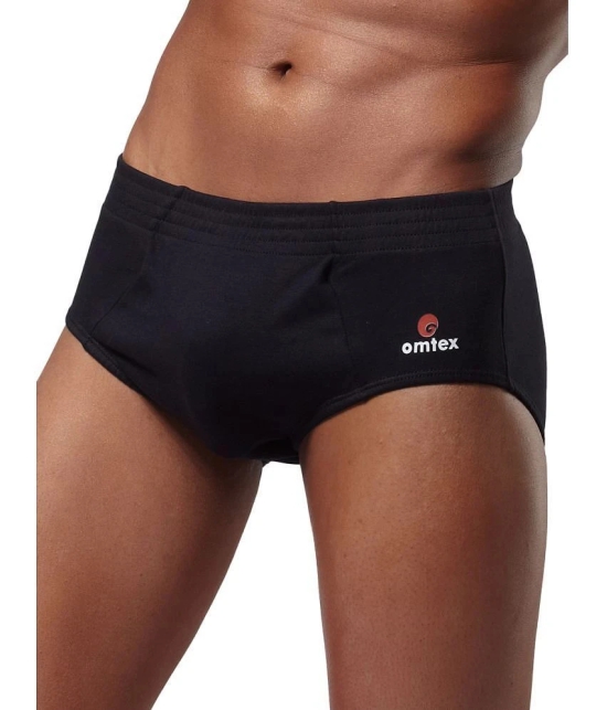 Omtex - Black Cotton Mens Briefs ( Pack of 1 ) - XS