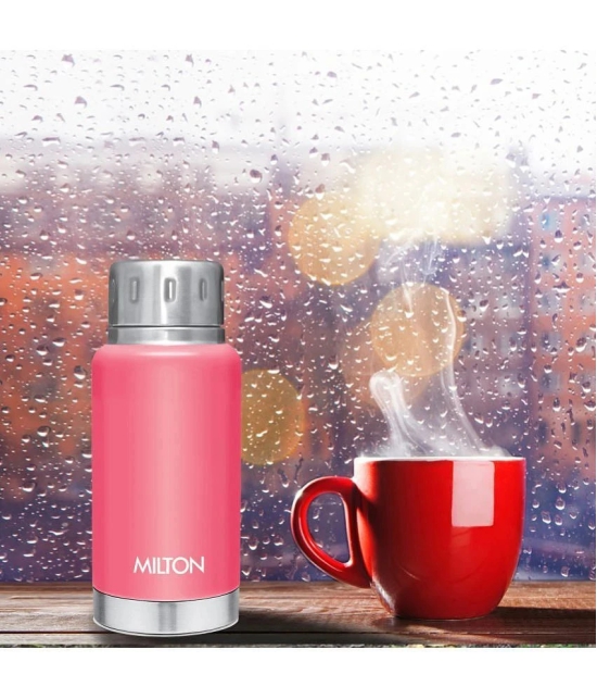 Milton Elfin 160 Thermosteel Hot and Cold Water Bottle, 160 ml, Pink - Pink