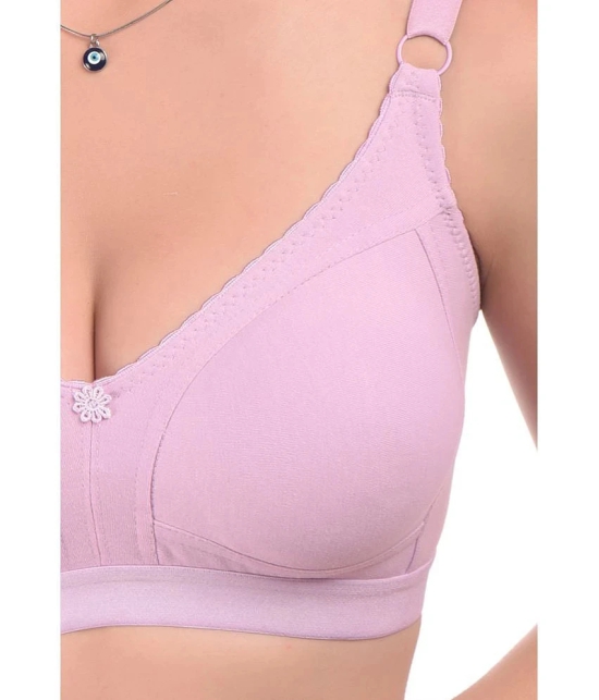 Elina Purple Cotton Non Padded Womens Everyday Bra ( Pack of 1 ) - None