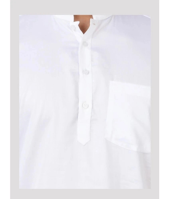 Maharaja - White Cotton Mens Regular Kurta ( Pack of 1 ) - None