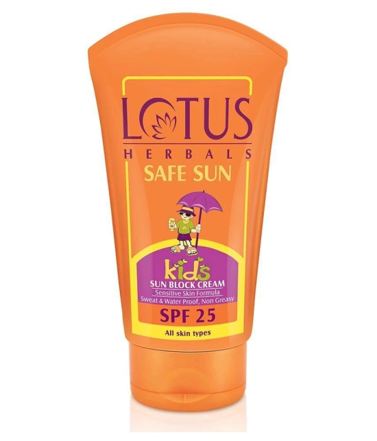 Lotus Herbals Safe Sun Kids Sun Block Cream Spf 25 100G