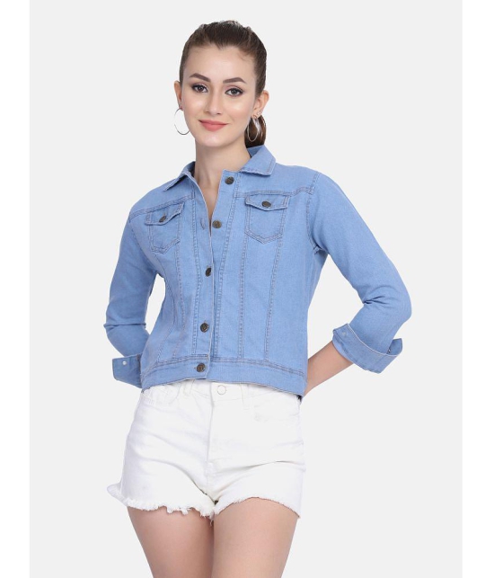 BuyNewTrend - Denim Blue Jackets Pack of 1 - None