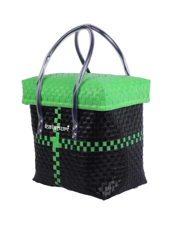 Green & Black Grocery Lid Basket