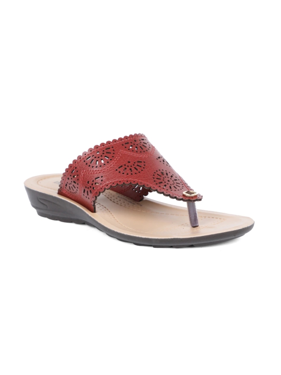 Bata Maroon Chappal For Women MAROON size 5