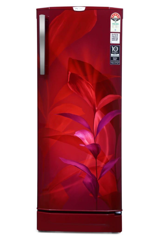 Godrej 210 L 5 Star Inverter With Jumbo Vegetable Tray Direct Cool Single Door Refrigerator (RD EDGEPRO 225E 53 TAI MN WN, Marine Wine)