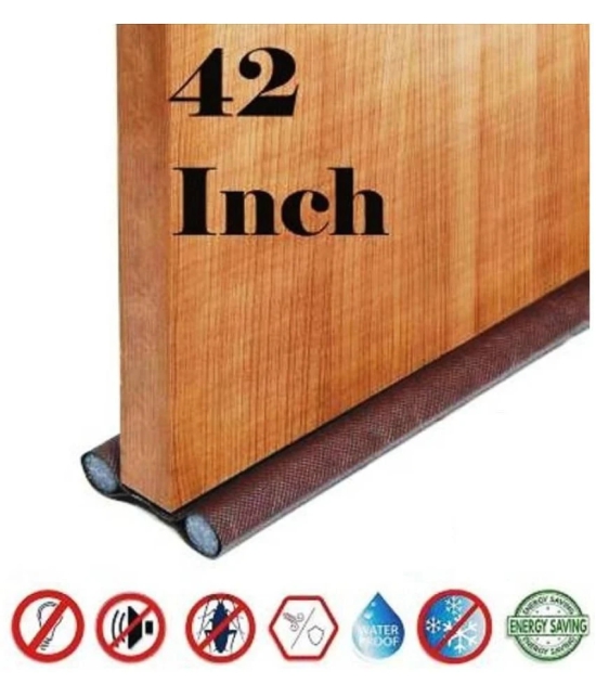 Croon Twin Draft Door Bottom Sealing Strip Guard For Door (Size-42 inch-Pack of 8 ) (Brown) Door Seal