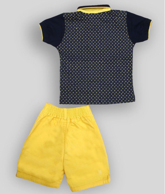 Zadmus - Yellow Cotton Boys T-Shirt & Shorts ( Pack of 1 ) - 4-5 Years