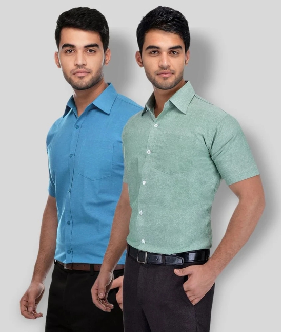 DESHBANDHU DBK - Multicolor Cotton Regular Fit Mens Casual Shirt (Pack of 2 ) - None