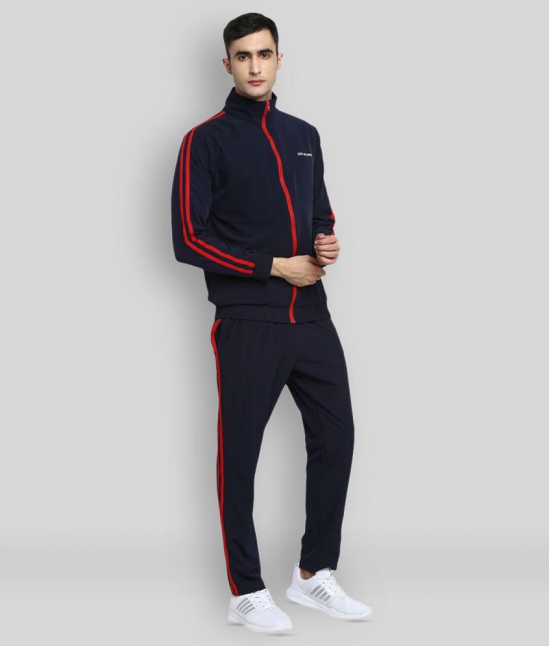 OFF LIMITS - Navy Blue Polyester Regular Fit Solid Mens Sports Tracksuit ( Pack of 1 ) - XXL