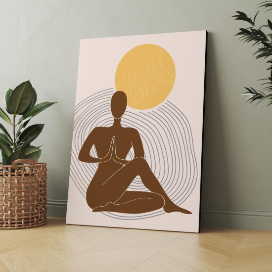 Yoga Wood Print Wall Art Boho-18 X 23 Inches / Birchwood Thickness: 6mm