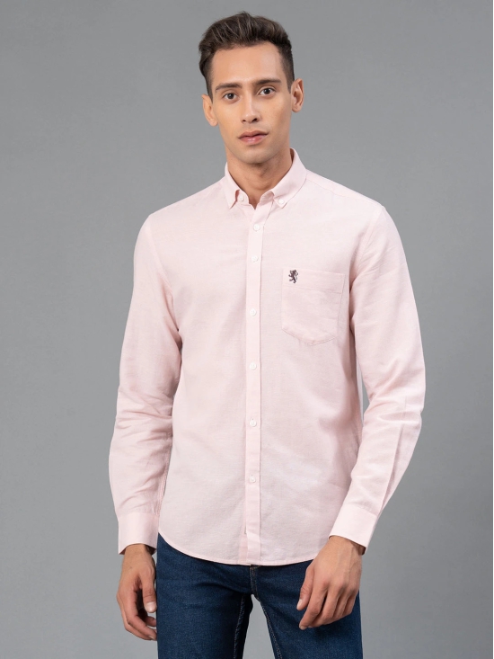 Red Tape Casual Shirt for Men | Light Pink | Comfortable & Breathable | Durable & Moisture Absorbent | Button Down Collar | Full Sleeves | With Pocket