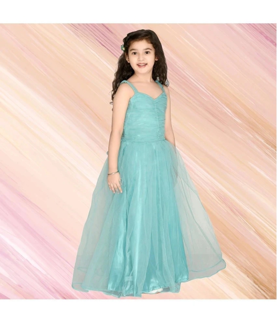 Arshia Fashions Blue Net Girls Gown ( Pack of 1 ) - None