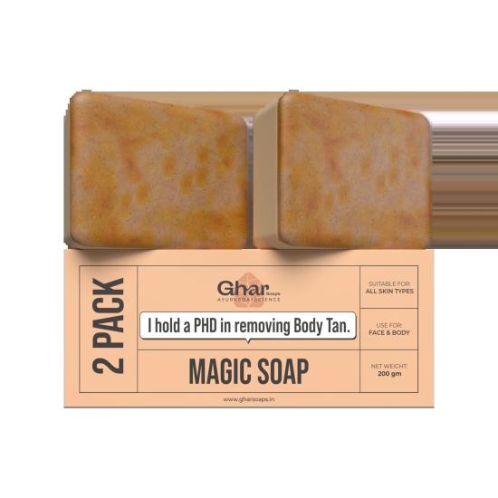 Magic Soap (Sandal Wood and Saffron Soap)-1 x Pack ( 1 Soap )