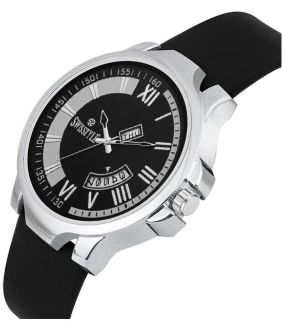 Swisstyle Black Silicon Analog Mens Watch