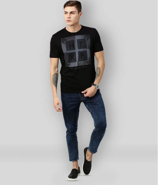 Huetrap - Black Cotton Regular Fit Mens T-Shirt ( Pack of 1 ) - None