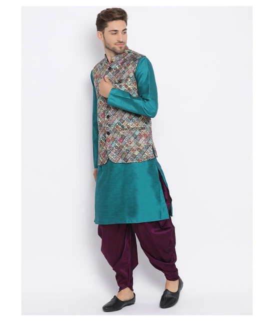 Hangup Multi Polyester Blend Kurta Pyjama Set - None