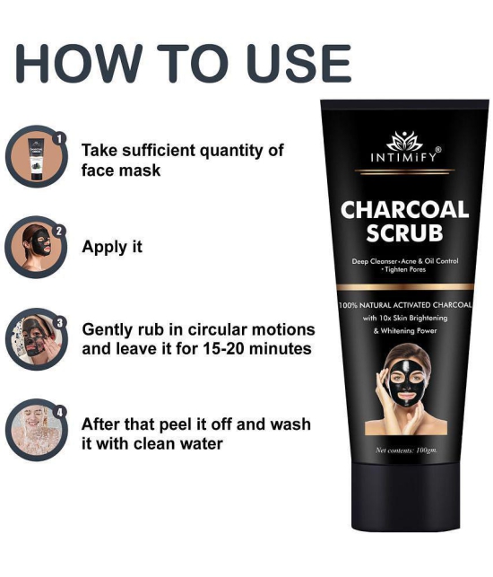 Intimify Charcoal Peel Off Mask, charcoal peel mask, face masks & peel, blackhead removing, peel off mask, 100 gm