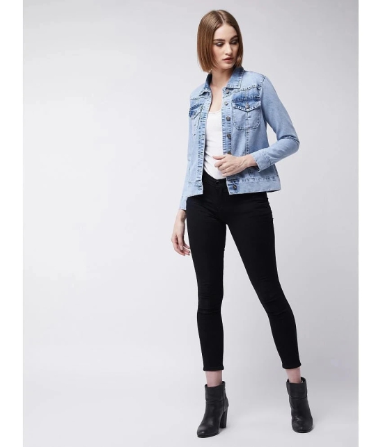 Miss Chase - Cotton Blue Denim Jacket - None