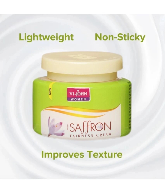 VI-JOHN Saffron Classic Skin Fairness & Brightening Cream Enriched With Vitamin E 50g - Pack of 3