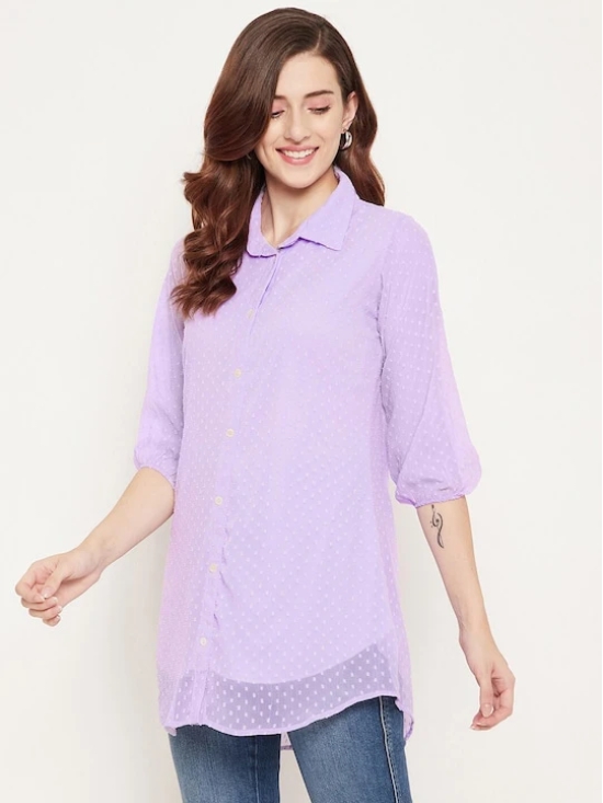 Mauve Shirt Collar Tunic