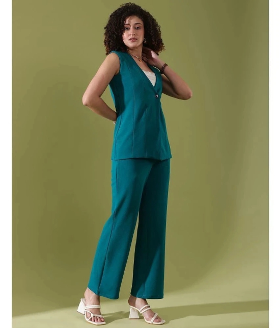 Selvia Teal Dyed Pant Top Set - None