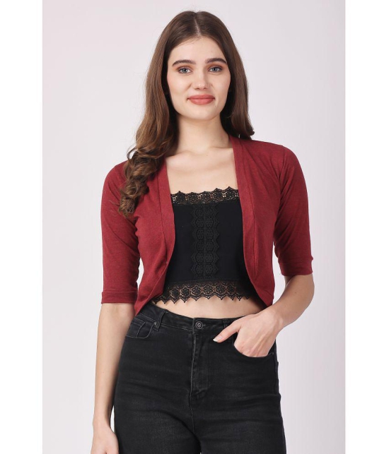 Affair Cotton Womens Shrugs - Maroon ( Single ) - None