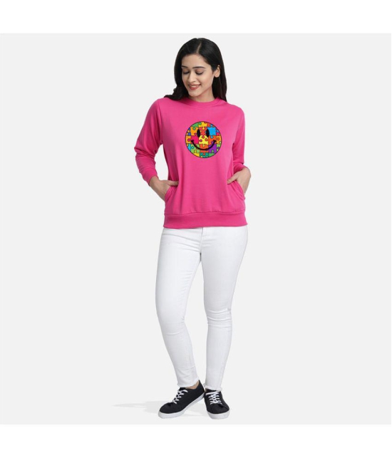 CHOZI Fleece Women''s Non Hooded Sweatshirt ( Pink ) - None