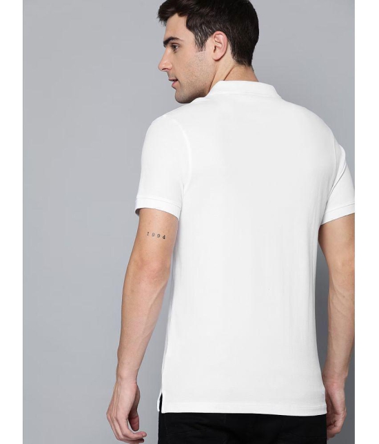 ADORATE Cotton Blend Regular Fit Embroidered Half Sleeves Mens Polo T Shirt - White ( Pack of 1 ) - None